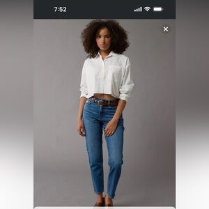 American Eagle Size 8 Long Mom Jeans